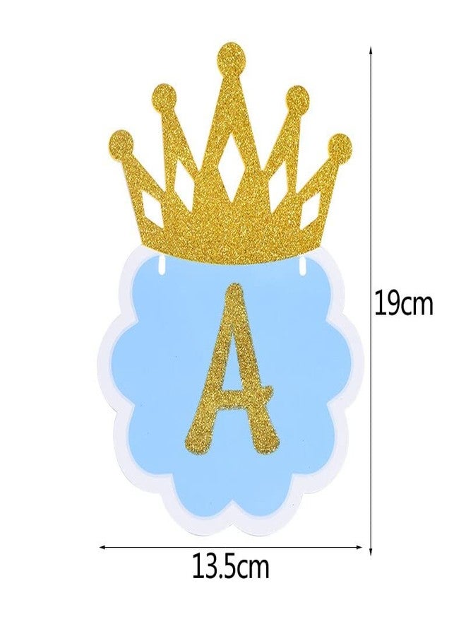 ويش كي لافتة عيد ميلاد سعيد على شكل تاج من WISHKEY لتزيين حفلات أعياد الميلاد، قطعة زينة معلقة على شكل حروف الأبجدية لحفلات أعياد الميلاد، مثالية للاحتفال بأعياد ميلاد الأولاد والبنات (عبوة من قطعة واحدة، أزرق) - Image 5